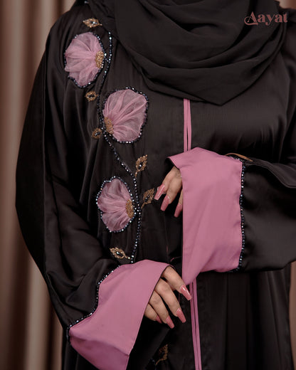 Blush Petals Abaya