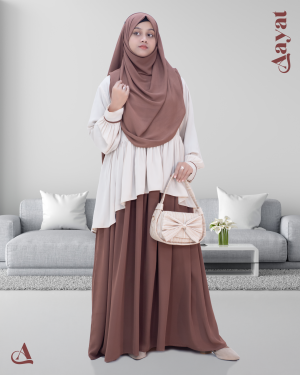 Abaya Muntazam – Chocolate Brown