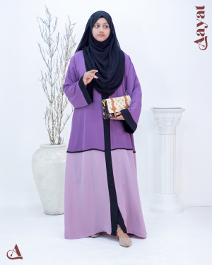 Abaya Rizwana – Purple & Lavender